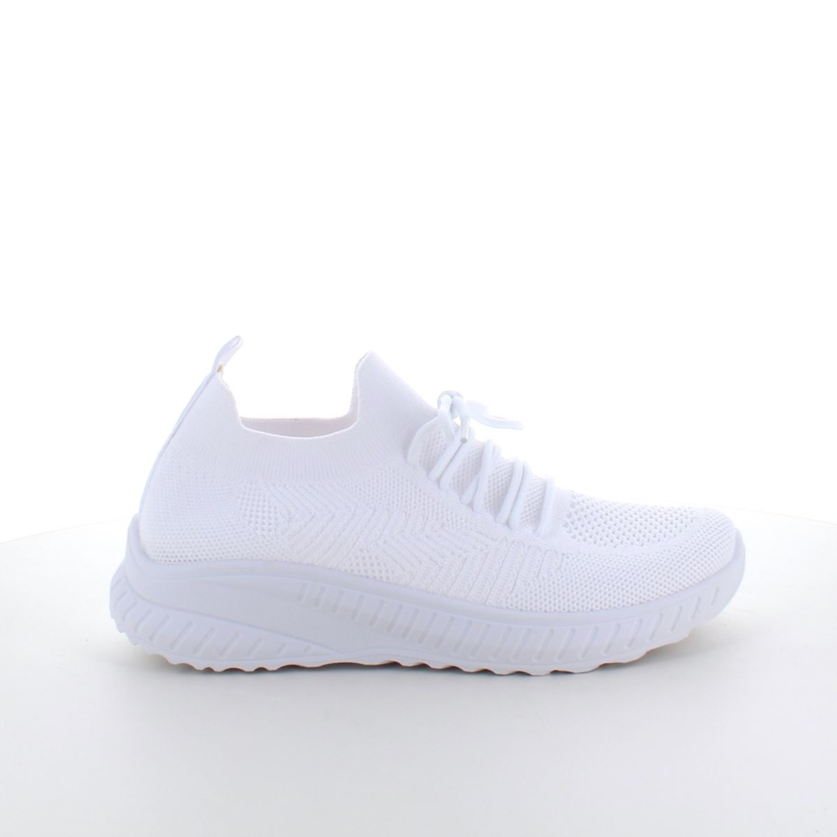 Hvid slip in sneakers i åndbart mesh - 39