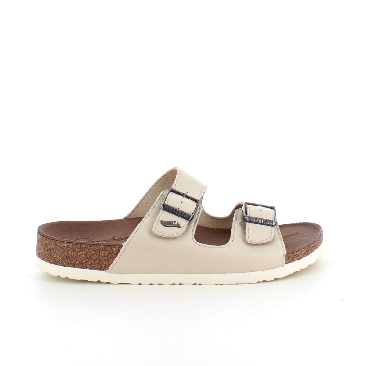 Råhvid slip in sandal fra Skechers med svangstøtte - 36