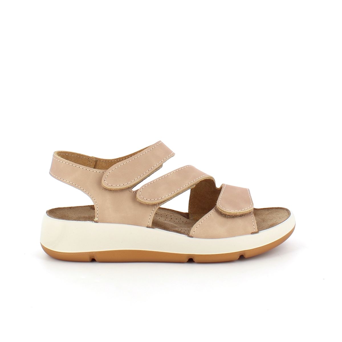 Elegant beige skindsandal med justerbare remme - 38