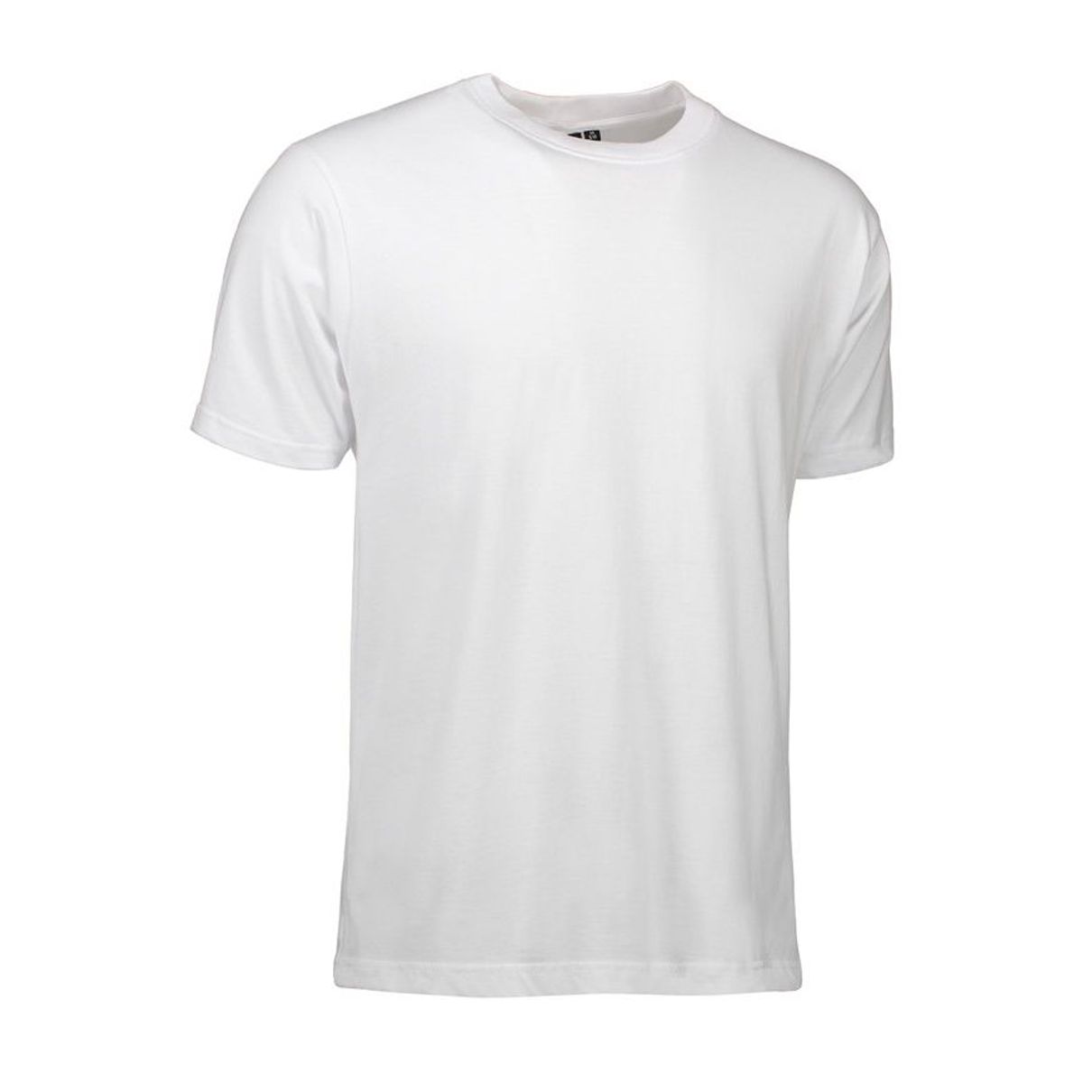 Nybo Hvid Herre Basic T-Shirt, Klassisk Model, Faconfast - 5XL