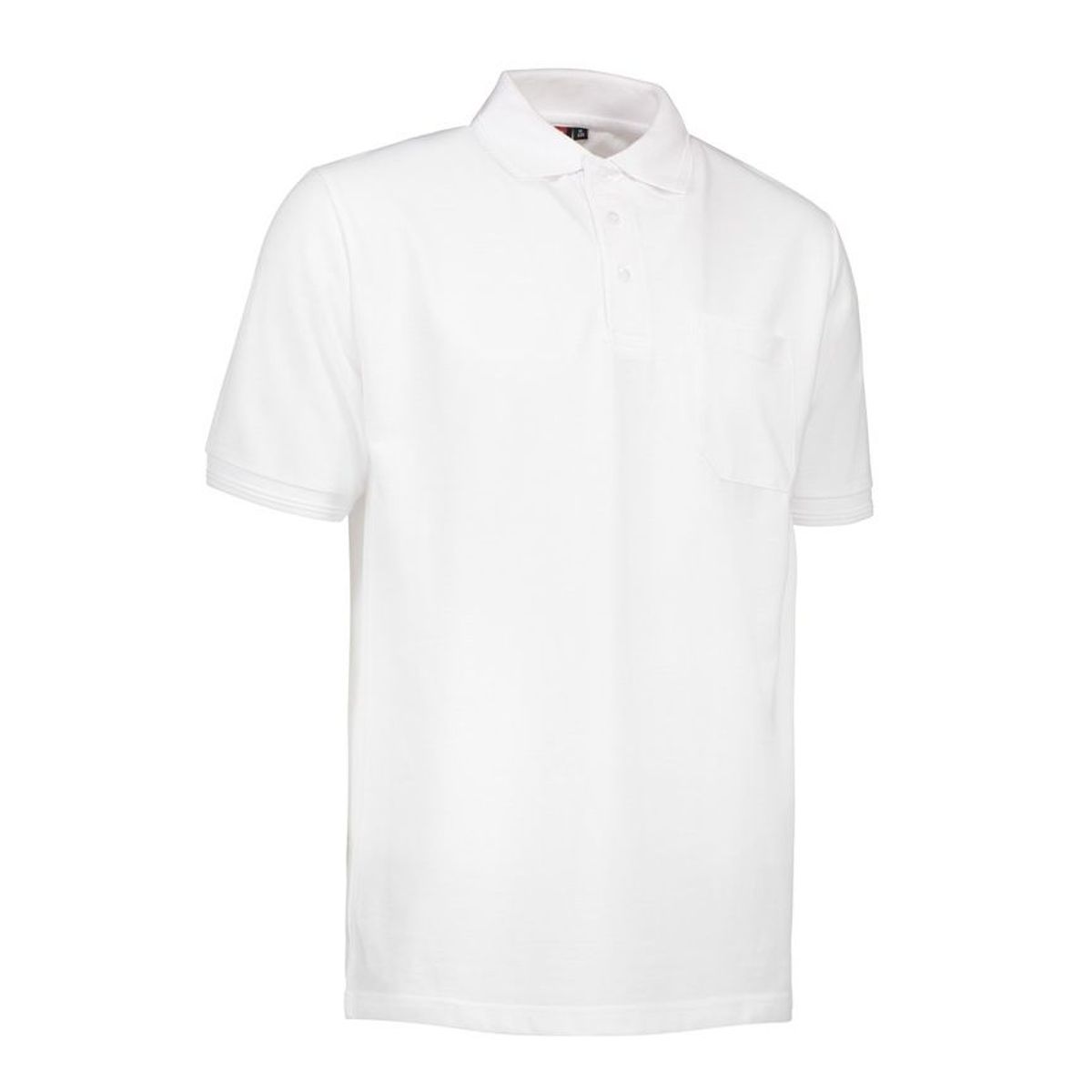 Nybo Hvid Herre Prowear Polo, Slidstærk, Brystlomme - 5XL