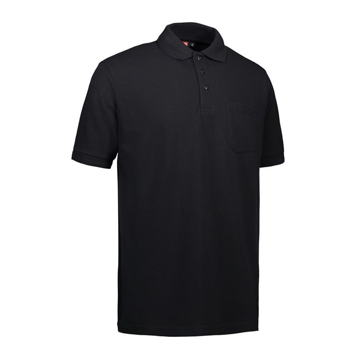 Nybo Sort Herre Prowear Polo Shirt, Kortærmet, Slidstærk, Brystlomme - 4XL